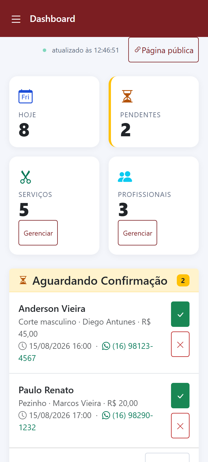 Agenda do dia, sem papel no celular